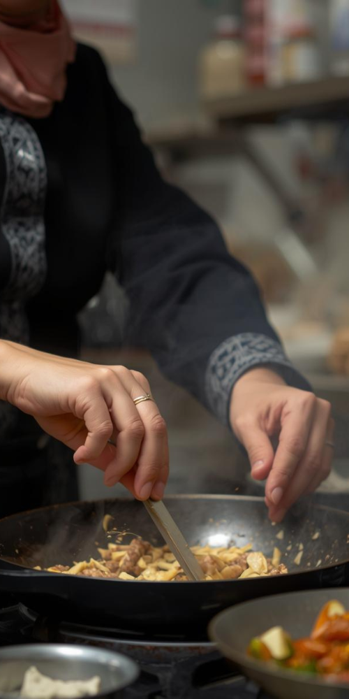 Persian Banoo cooking